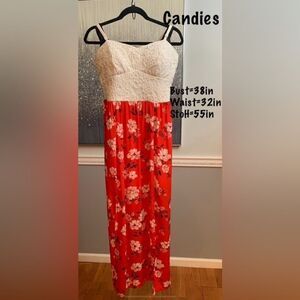 Candie’s Floral Sun dress Red SZ:L